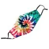 Wasbaar mondkapje tie dye spiral multicolor