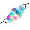 Wasbaar mondkapje tie dye multicolor