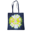 Tie dye tas - antraciet wit roze geel lime