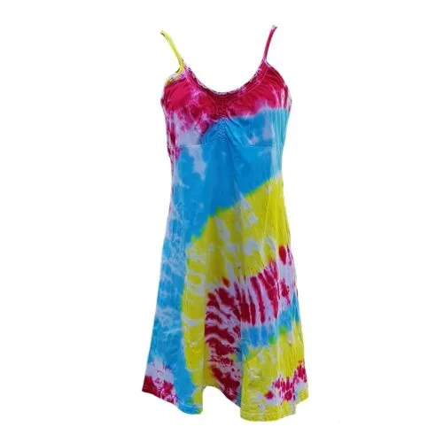 TD00060-tie-dye-jurk-geel-blauw-rozerood-wit.jpg Jurkje Tie Dye - blauw rozerood geel wit - XL