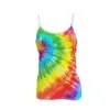 Tie dye spaghetti top - rainbow - Maat XL