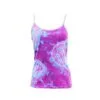 Tie dye spaghetti top - geodes roze blauw wit - XL