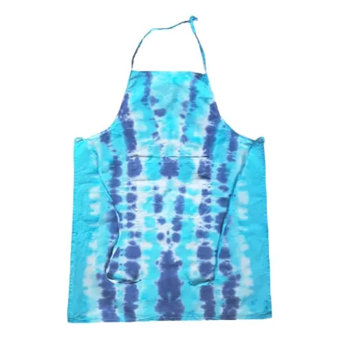 Tie dye schort blauwtinten