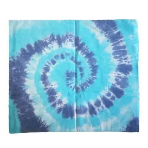 Tie dye kussensloop spiral blauwtinten
