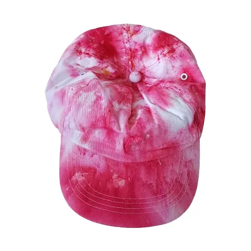 Leuke roze tie dye sportcap