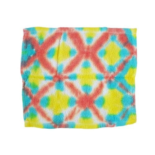 TD00250-monddoekje-geel-koraal-mint.jpg Tie Dye Monddoekje shibori geel koraal mintgroen