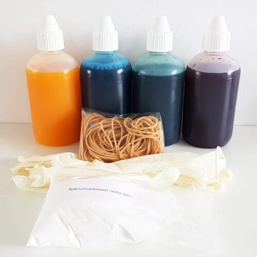 Tie dye pakket van Tie dye shop met 4 kleuren naar keuze