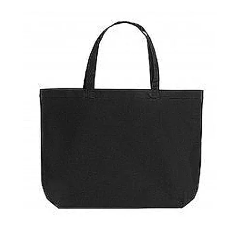Katoenen shopper zwart